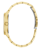 Guess Cubed Analog Gold Dial Gold Steel Strap Watch For Women - GW0606L2 Authentic Buy Shop Now