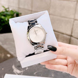 Guess Cubed Analog Silver Dial Silver Steel Strap Watch For Women - GW0606L1 Authentic Buy Shop Now