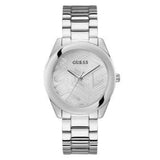 Guess Cubed Analog Silver Dial Silver Steel Strap Watch For Women - GW0606L1 Authentic Buy Shop Now