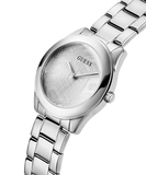 Guess Cubed Analog Silver Dial Silver Steel Strap Watch For Women - GW0606L1 Authentic Buy Shop Now