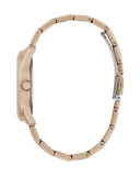 Guess Cubed Analog Black Dial Rose Gold Steel Strap Watch For Women - GW0607L3 Authentic Buy Shop Now