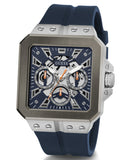 Guess Leo Chronograph Navy Blue Dial Blue Silicone Strap Watch For Men - GW0637G1 Authentic Buy Shop Now