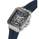 Guess Leo Chronograph Navy Blue Dial Blue Silicone Strap Watch For Men - GW0637G1 Authentic Buy Shop Now