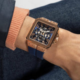 Guess Leo Chronograph Blue Dial Blue Silicone Strap Watch For Men - GW0637G3 Authentic Buy Shop Now
