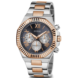 Guess Equity Multifunction Black Dial Two Tone Steel Strap Watch For Men - GW0703G4 Authentic Buy Shop Now