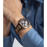 Guess Equity Multifunction Black Dial Two Tone Steel Strap Watch For Men - GW0703G4 Authentic Buy Shop Now