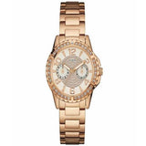 Guess Sassy Quartz White Dial Rose Gold Steel Strap Watch For Women - W0705L3 Authentic Buy Shop Now