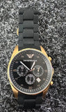 Emporio Armani Sportivo Quartz Black Dial Black Steel Strap Watch For Men - AR8023 Authentic Buy Shop Now