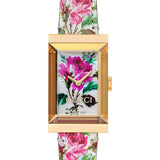 Gucci G-Frame Floral Mother of Pearl Dial White Leather Strap Watch For Women - YA147406 Authentic Buy Shop Now