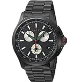 Gucci G-Timeless Chronograph Black Dial Black Steel Strap Watch For Men - YA126268 Authentic Buy Shop Now