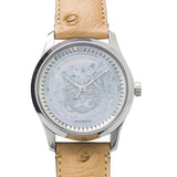 Gucci G Timeless Automatic Mother of Pearl Dial Brown Leather Strap Watch For Women - YA1264112 Authentic Buy Shop Now