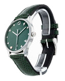 Gucci G-Timeless Green Mother of Pearl Dial Green Leather Strap Watch For Women - YA126585 Authentic Buy Shop Now