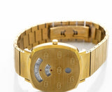 Gucci Grip Quartz Yellow Gold Dial Gold Steel Strap Unisex Watch - YA157409 Authentic Buy Shop Now