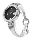 Gucci Guccisima Quartz Black Dial Silver Steel Strap Watch For Women - YA134501 Authentic Buy Shop Now