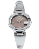 Gucci Guccissima Quartz Diamonds Brown Dial Silver Steel Strap Watch For Women - YA134503 Authentic Buy Shop Now