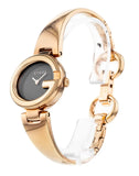 Gucci Guccissima Collection Quartz Black Dial Rose Gold Steel Strap Watch For Women - YA134509 Authentic Buy Shop Now