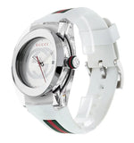 Gucci Sync XXL White Dial White Rubber Strap Watch For Men - YA137102 Authentic Buy Shop Now