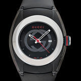 Gucci Sync Quartz Black Dial Black Rubber Strap Watch For Men - YA137301 Authentic Buy Shop Now