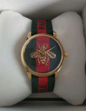 Gucci G Timeless Quartz Green & Red Dial Green & Red NATO Strap Watch For Men - YA126487A Authentic Buy Shop Now