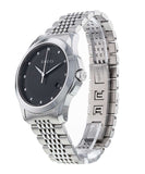 Gucci G Timeless Diamonds Black Dial Silver Steel Strap Watch For Men - YA126405 Authentic Buy Shop Now
