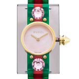 Gucci Vintage Web Pink Mother of Pearl Dial Two Tone Plastic Strap Watch For Women - YA143525 Authentic Buy Shop Now