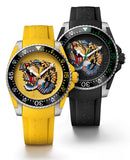 Gucci Dive Tiger Yellow Dial Yellow Rubber Strap Watch For Men - YA136317 Authentic Buy Shop Now