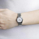 Gucci G Timeless Diamonds Mother of Pearl Dial Silver Mesh Bracelet Watch For Women - YA126508 Authentic Buy Shop Now