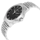Gucci G Timeless Black Dial Silver Steel Strap Watch For Men - YA126402 Authentic Buy Shop Now