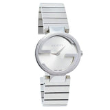Gucci G Interlocking Silver Dial Silver Steel Strap Watch For Women - YA133503 Authentic Buy Shop Now