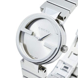 Gucci G Interlocking Silver Dial Silver Steel Strap Watch For Women - YA133503 Authentic Buy Shop Now