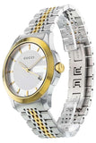 Gucci G Timeless Silver Dial Two Tone Steel Strap Watch For Women - YA126511 Authentic Buy Shop Now