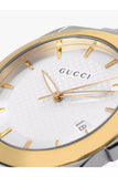 Gucci G Timeless Silver Dial Two Tone Steel Strap Watch For Men - YA126409 Authentic Buy Shop Now