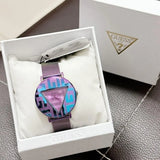 Guess Iconic Quartz Multicolor Dial Multicolor Mesh Bracelet Watch For Women - GW0479L1 Authentic Buy Shop Now