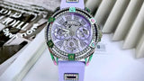 Guess Queen Quartz Purple Dial Purple Silicone Strap Watch For Women - GW0536L4 Authentic Buy Shop Now