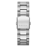 Guess Atlas Chronograph Black Dial Silver Steel Strap Watch For Men - W0668G3 Authentic Buy Shop Now
