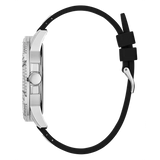 Guess King Quartz Crystals Silver Dial Black Silicone Strap Watch For Men - GW0537G1 Authentic Buy Shop Now