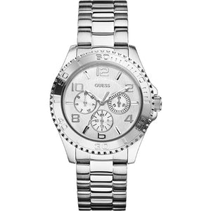 Guess BFF Multifunction Silver Dial Silver Steel Strap Watch for Women - W0231L1 Authentic Buy Shop Now