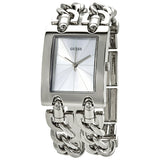 Guess Mod Heavy Metal Silver Dial Silver Steel Strap Watch For Women - W1117L1 Authentic Buy Shop Now