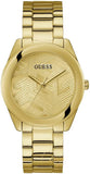 Guess Cubed Analog Gold Dial Gold Steel Strap Watch For Women - GW0606L2 Authentic Buy Shop Now