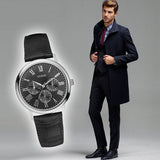 Guess Wafer Analog Black Dial Black Leather Strap Watch For Men - W70016G1 Authentic Buy Shop Now