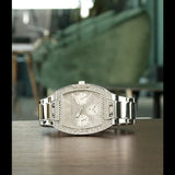 Guess Raven Diamonds Silver Dial Silver Steel Strap Watch for Women - GW0104L1 Authentic Buy Shop Now