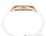 Guess G Twist White & Gold Dial White Silicone Strap Watch For Women - W0911L5 Authentic Buy Shop Now