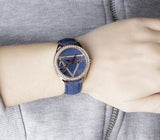 Guess Little Flirt Quartz Blue Dial Blue Leather Strap Watch For Women - W0456L6 Authentic Buy Shop Now