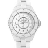 Chanel J12 Quartz Diamonds White Dial White Steel Strap Watch for Women - J12 H5703 Authentic Buy Shop Now