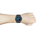 Hugo Boss Pioneer Quartz Blue Dial Blue Leather Strap Watch For Men - 1513711 Authentic Buy Shop Now