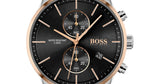 Hugo Boss Associate Black Dial Silver Mesh Bracelet Watch for Men - 1513805 Authentic Buy Shop Now