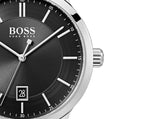 Hugo Boss Officer Black Dial Silver Steel Strap Watch for Men - 1513614 Authentic Buy Shop Now