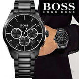 Hugo Boss Onyx Black Dial Black Steel Strap Watch for Men - 1513365 Authentic Buy Shop Now