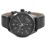 Hugo Boss Grand Prix Black Dial Black Leather Strap Watch for Men - 1513474 Authentic Buy Shop Now