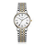 Tissot T Classic Desire White Dial Two Tone Watch For Men - T52.2.481.13 Authentic Buy Shop Now